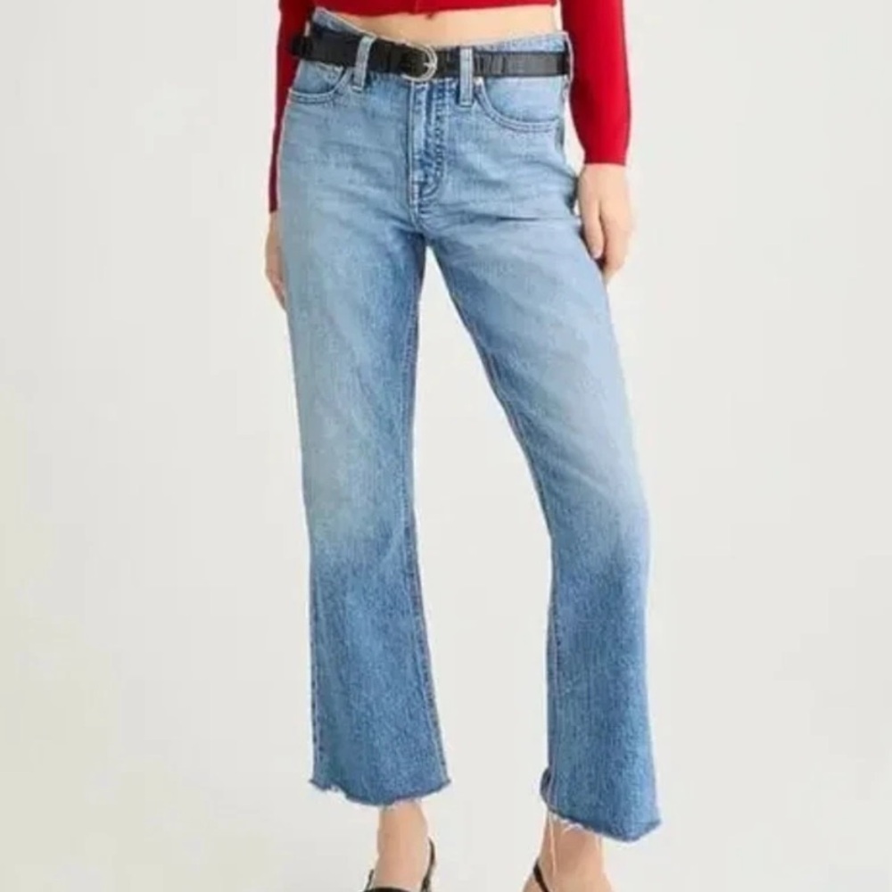 J. Crew 9 in Demi Bootcut Crop Raw Hem Denim Jeans